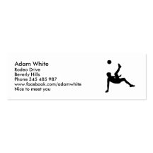 Soccer player business card
