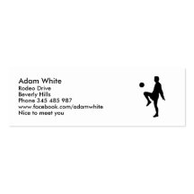 Soccer player business card
