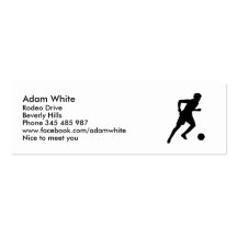 Soccer player business card
