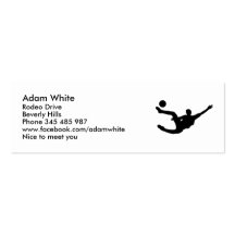 Soccer player business card template