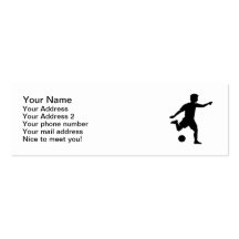 Soccer player business card template