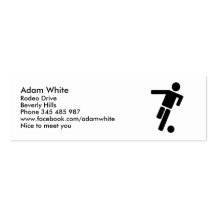 Soccer player business cards