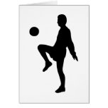 Soccer player greeting card