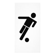 Soccer player icon picture card