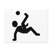 Soccer player postcard