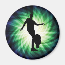 Soccer Player Silhouette Fridge Magnets