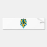 soccer player woman kicking ball shield bumper stickers