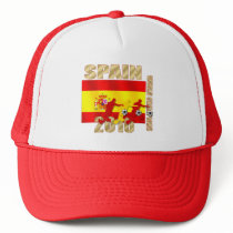 Soccer players Spain 2010 Bend it Futbol Art Trucker Hat