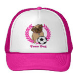 Soccer Pug Hats (pink) Team Pug