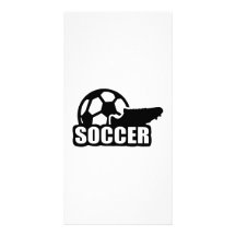 Soccer shoe ball custom photo card