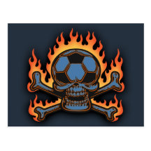 Soccer Skull III Postcard