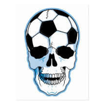 Soccer Skull Post Card