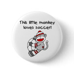 Soccer Sock Monkey buttons