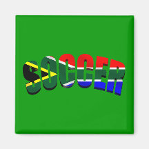Soccer South Africa flag Soccer fans gifts Refrigerator Magnet
