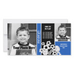 Soccer Sport Schedule Custom Photo Card