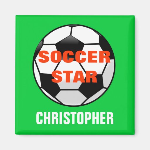 Soccer Star Personalised Magnet