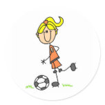 Soccer Stick Figure Sticker