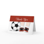 Soccer Thank You Card in Red