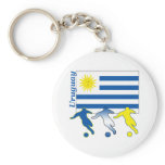 Soccer Uruguay keychains