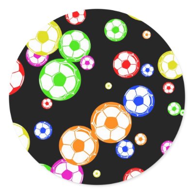 Soccer Wallpaper Round Sticker by prawny