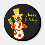 SoccerChick Snowman Happy Holidays Magnet