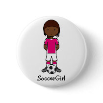 SoccerGirl Pinback Button