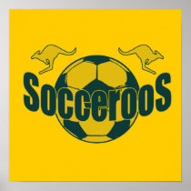 Socceroos world soccer Roos logo gifts Posters