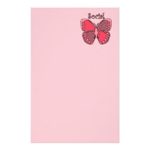 Social Butterfly Personalized Stationery