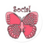 Social Butterfly stickers