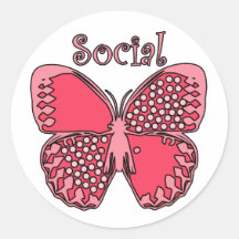 Social Butterfly Sticker