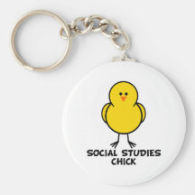 Social Studies Chick Keychain