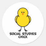 Social Studies Chick Stickers