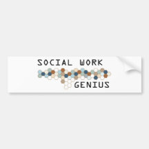 Social Work Genius Bumper Sticker