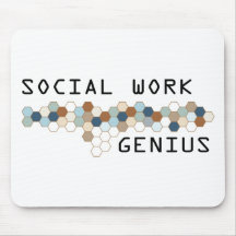 Social Work Genius Mouse Mats