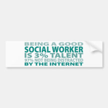 Social Worker 3% Talent Bumper Sticker