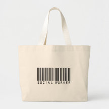 Social Worker Bar Code Canvas Bags
