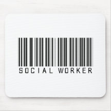 Social Worker Bar Code Mouse Mats