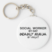 Social Worker Deadly Ninja Keychain