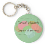Social Worker Gifts "Connect All The Dots" keychains