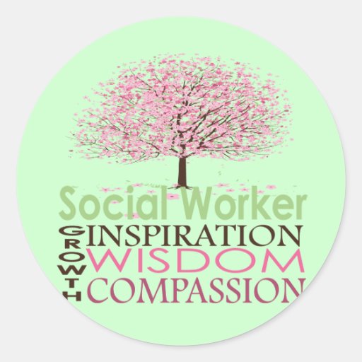 Social Worker Gifts Round Stickers