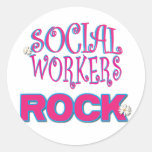 Social Worker Gifts Round Stickers