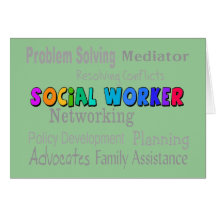 Social Worker Professional Duties Design Greeting Card
