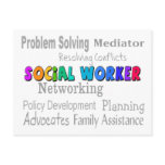 Social Worker Professional Duties Design postcards