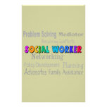 Social Worker Professional Duties Design Stationery Paper