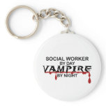 Social Worker Vampire by Night keychains