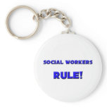 Social Workers Rule! keychains