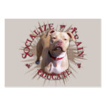 Socialise Train Educate Pitbull business cards