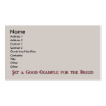 Socialise Train Educate Pitbull Business Cards
