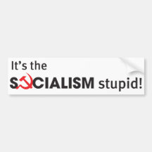 Socialism Stupid - White Bumper Stickers