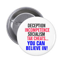 Socialism & Tax Cheats you can believe in! buttons